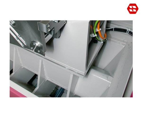 Funnel-shaped machine base